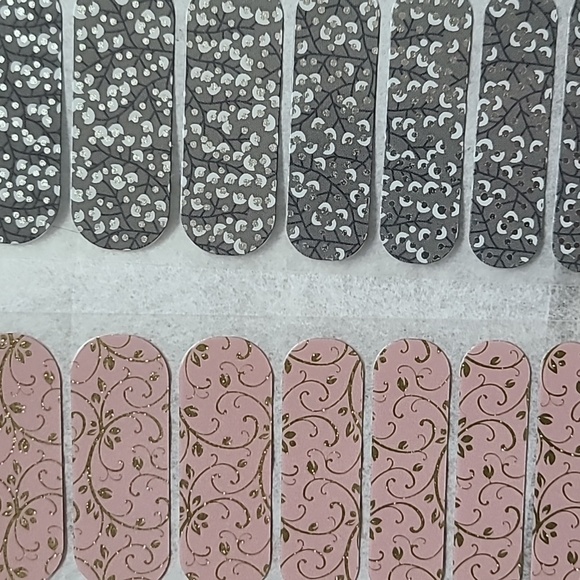 Jamberry Nail Lot - Blushing Floral, Metallic Berry, Iced, Luna, Silver Frost - Picture 6 of 11